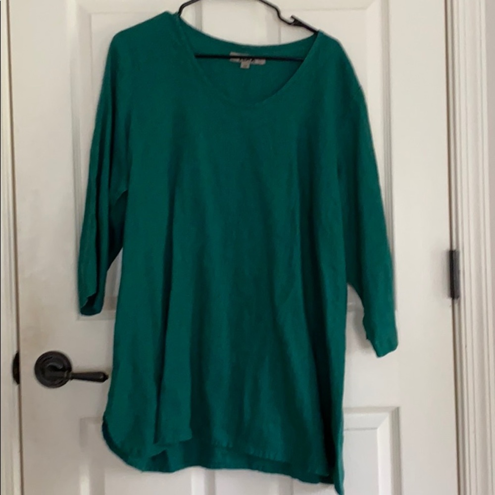 Flax linen tunic dress top